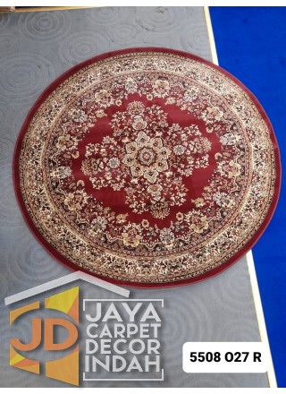 Permadani Kashan Kendra Bulat  ds 5508 027 R  ukuran 160 x 160 cm, 200 x 200 cm